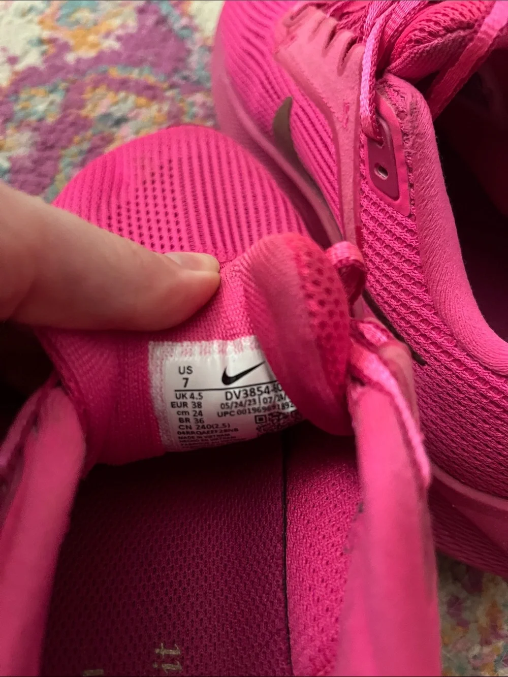 Nike Air Zoom Pegasus 40 Fierce Pink Gold Running Shoes Women’s Size 7